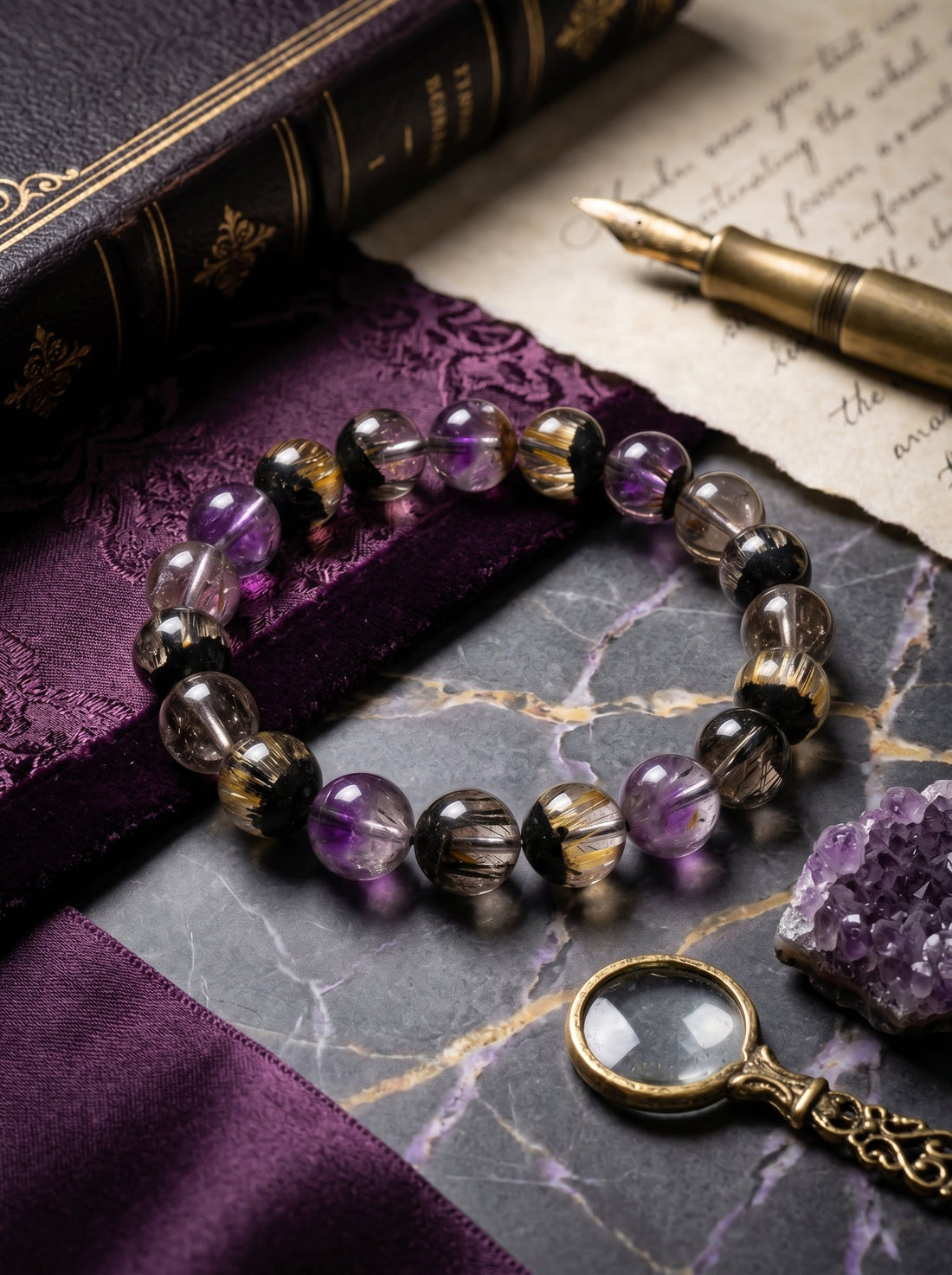 Natural Black Gold Super Seven Bracelet: Multi-threaded Cognitive Optimization Module and Global Scheduling Core for Complex Games