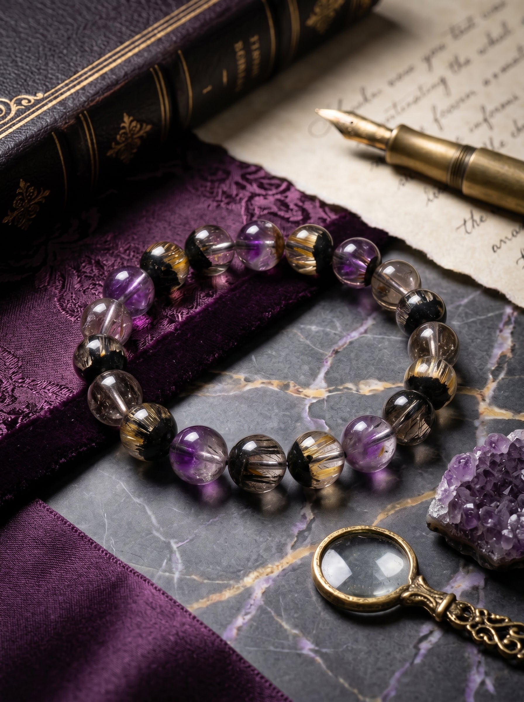 Natural Black Gold Super Seven Bracelet: Multi-threaded Cognitive Optimization Module and Global Scheduling Core for Complex Games