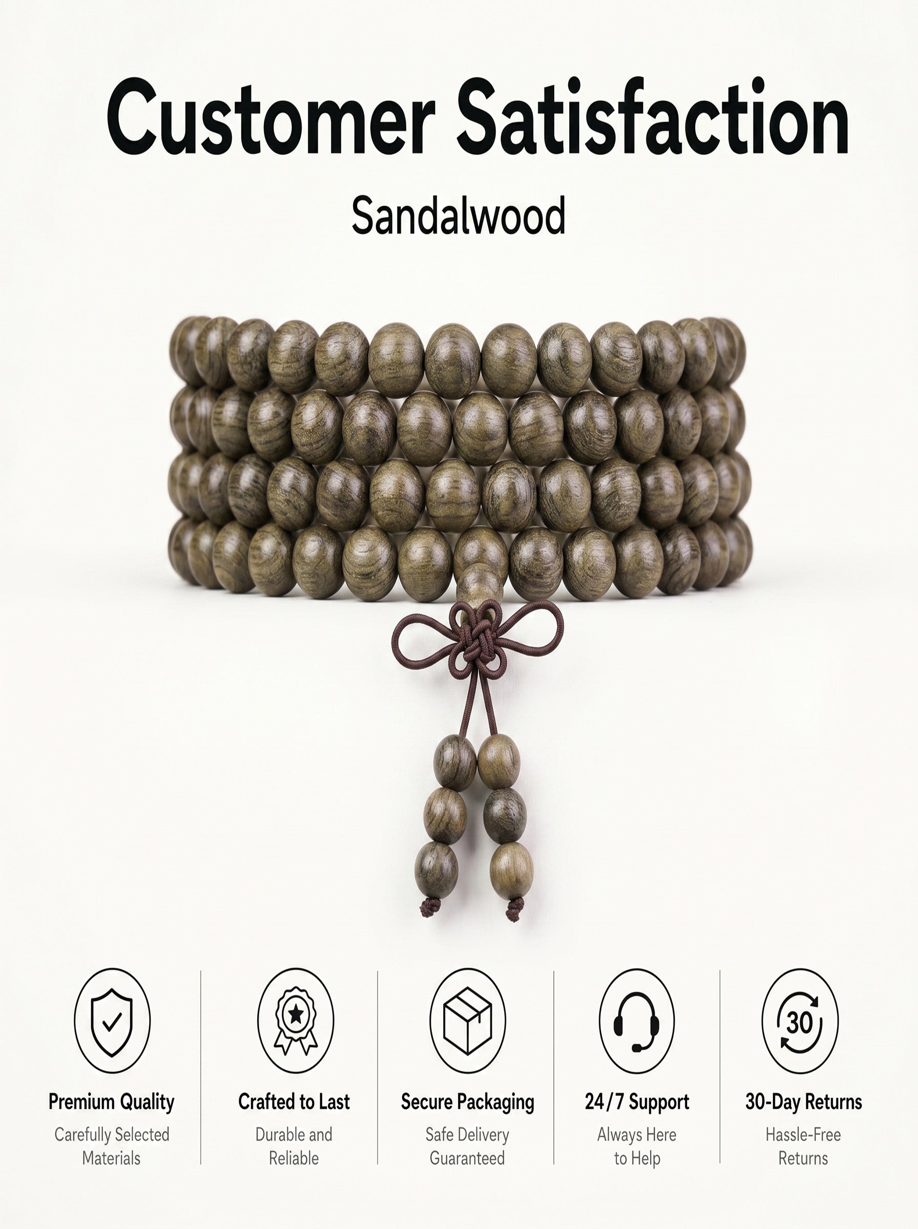 108 Bog Wood Mala Beads [Premium Edition]: Dark Luxe Ancient Carbonized Meditation & Protection, Awaken Mystical Calming Energy
