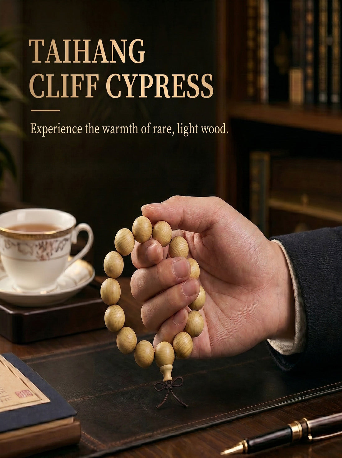 Nirvana on the Cliffside: Wear the Authentic Aged Taihang Cliff Cypress Bracelet to Dissolve Deep Friction with Ancient Weathered Aromas