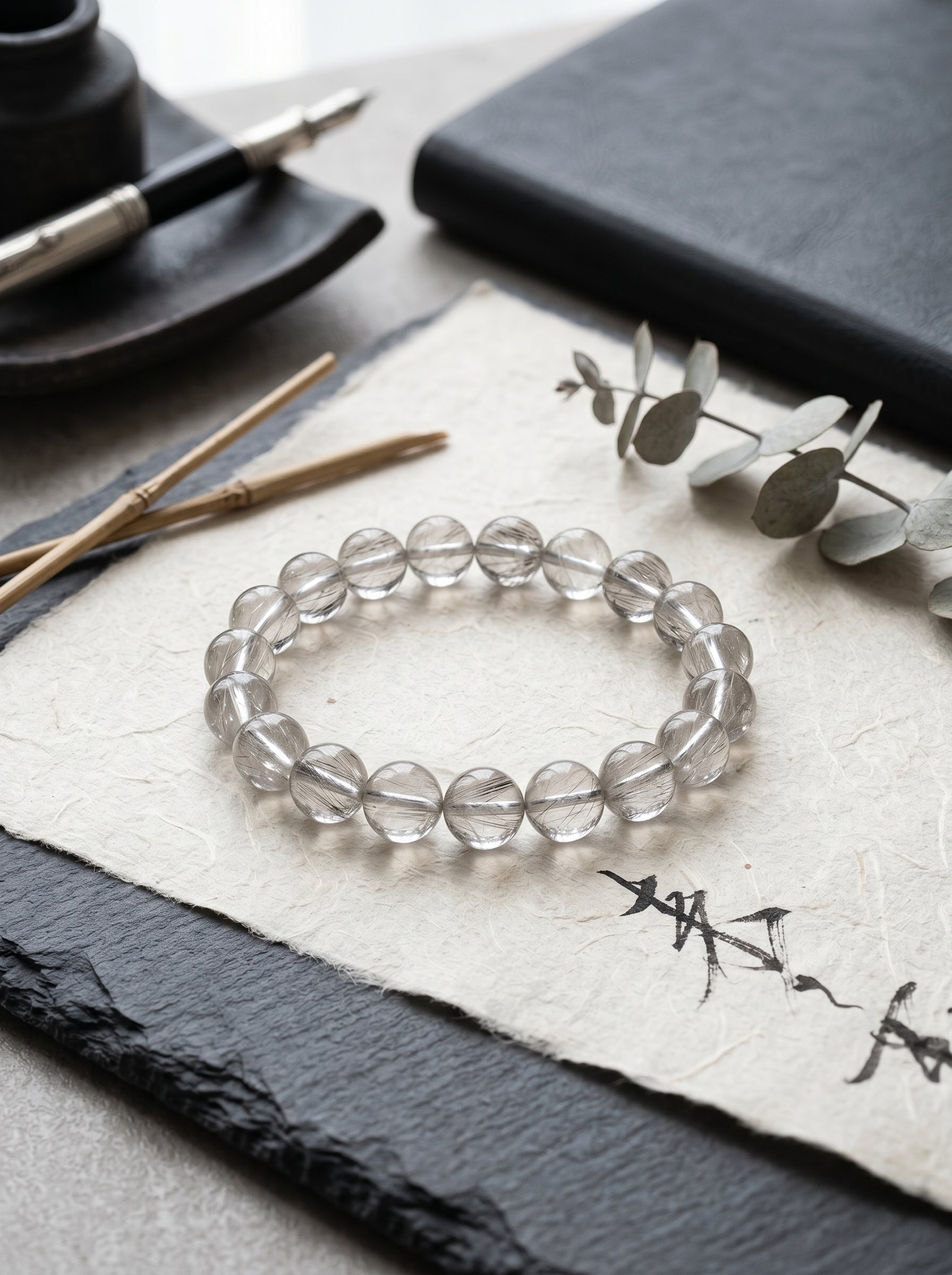 Natural Silver Rutilated Quartz Bracelet: The Absolute Order Module and Cold Execution Spear for Slicing Decision Paralysis