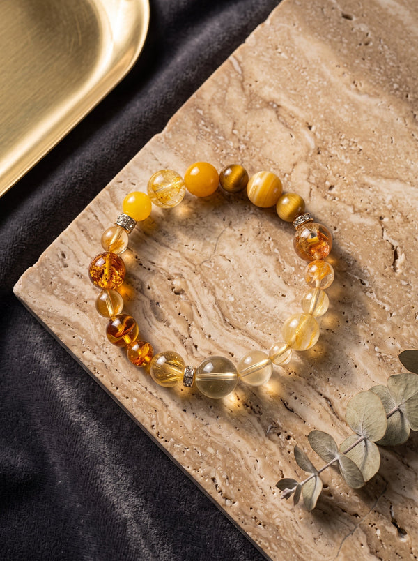 SUBVIBE Earth Beaded Bracelet | Natural Citrine Wealth-Magnet Beaded Bracelet