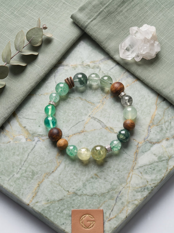Eastern Wood Element Renewal | Natural Phantom Beaded Bracelet