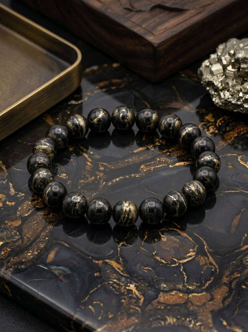 Natural Black Golden Azeztulite Bracelet: The Neutrino Capture Well and High-Dimensional Negative Entropy Resonance Core for Black Swan Liquidation Periods