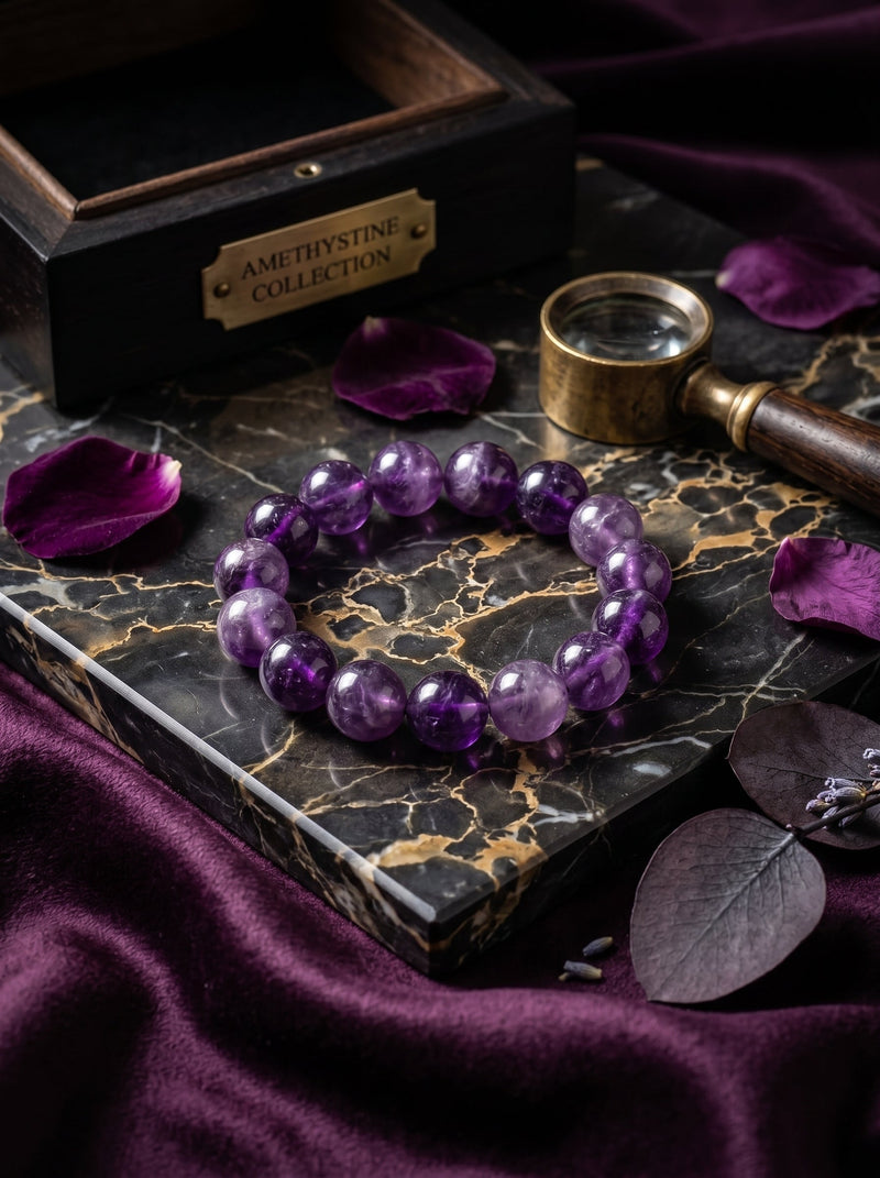 Natural Uruguayan Amethyst Bracelet: The Trigonal Axial-Polarized High-Frequency Radiation Grid and High-Frequency Negative Entropy Devouring Superconducting Artifact for Bottleneck Breakthrough Periods