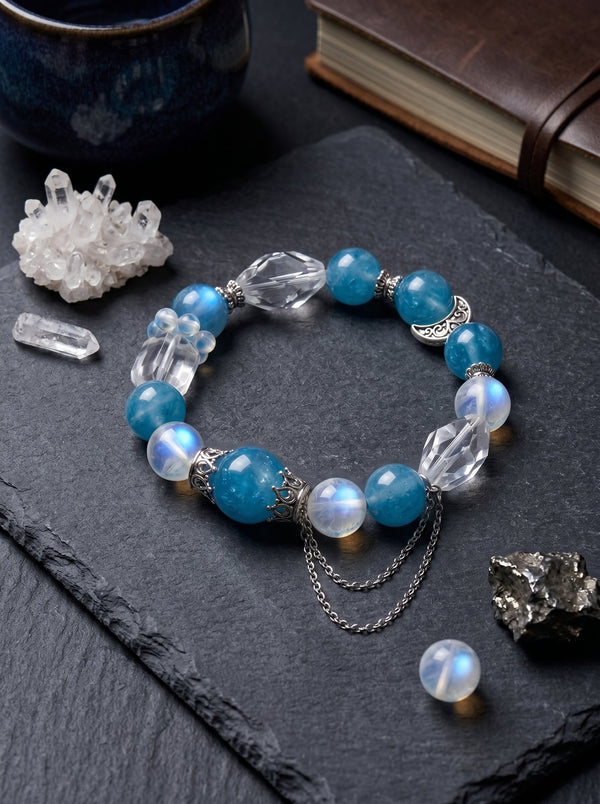 Pisces Ethereal Sanctum Crystal Bracelet | Labradorite Protection Shield