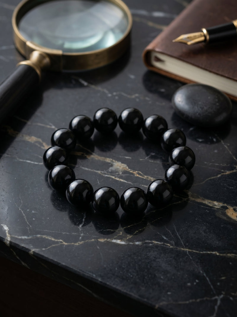 Natural Obsidian Bracelet: The Amorphous Photon Abyss and Kinetic Momentum Polarizer for Extreme Commercial Storm Periods
