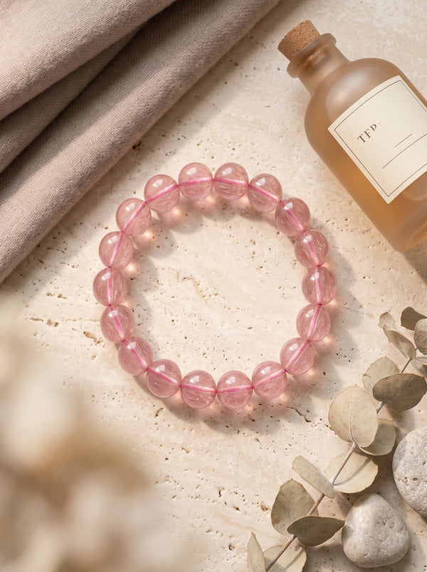 Pink Rabbit Hair Quartz: The Magnetic Softener | Resonance & Emotional Rejuvenation