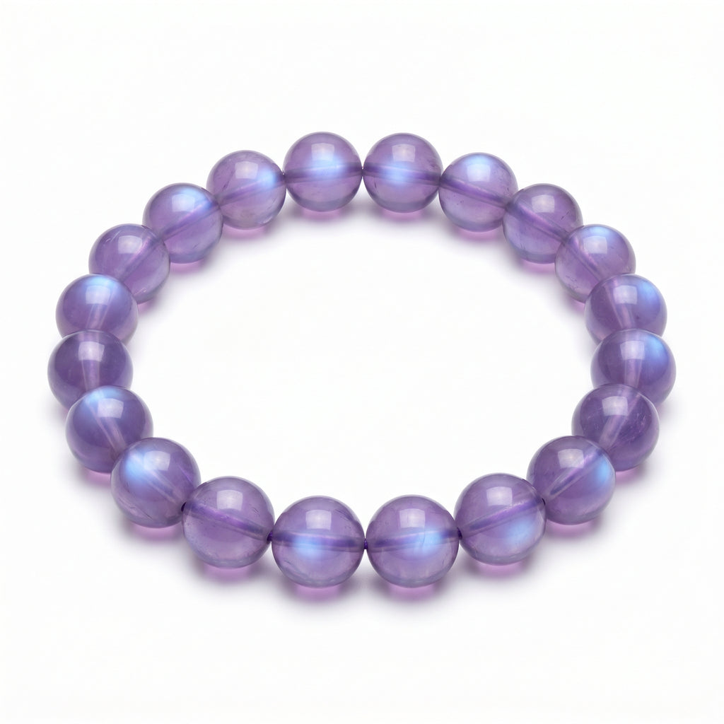 Authentic Amethyst Bracelet with Moonlight Glow | The "Stone of Spirituality" | Unique Healing Crystal Jewelry