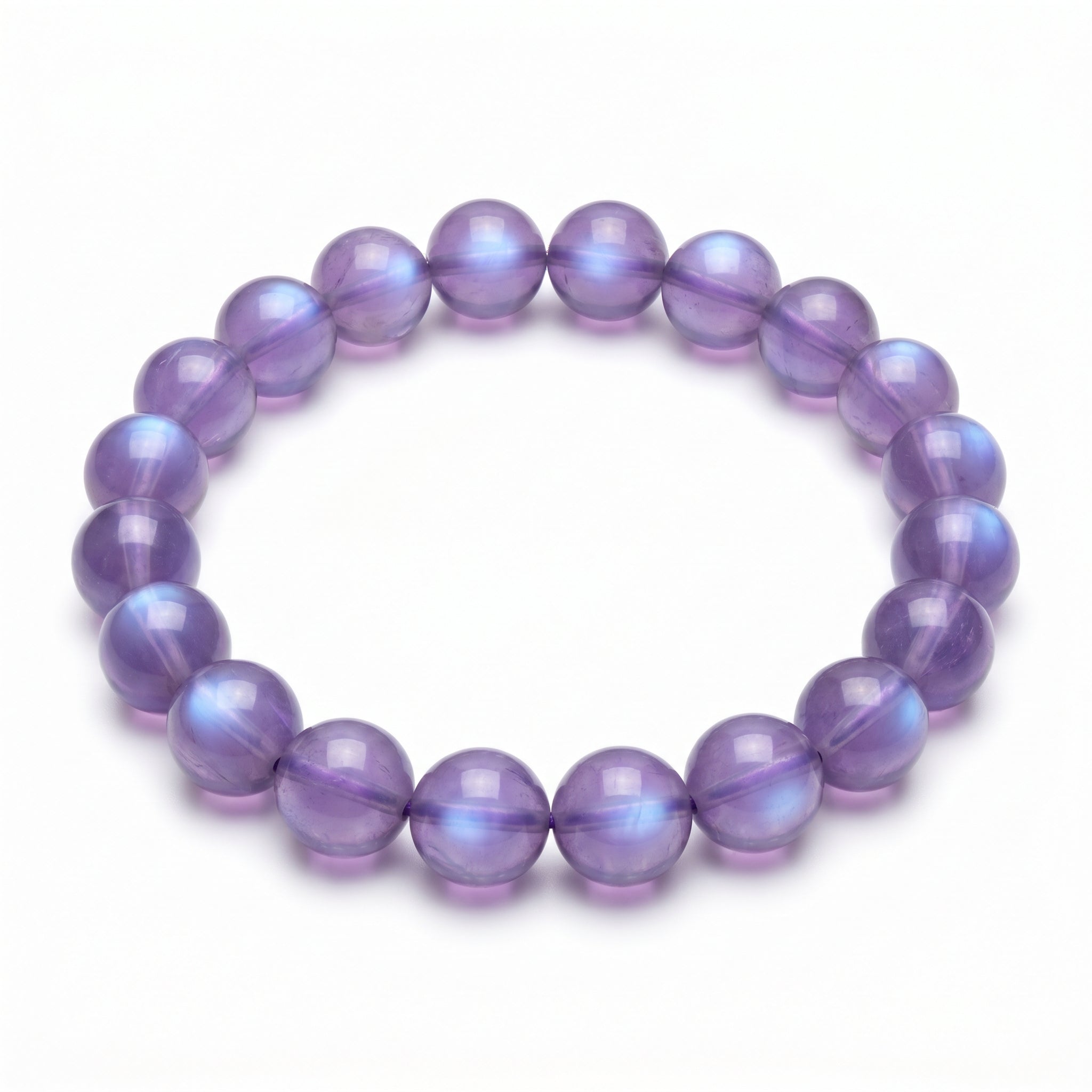 Authentic Amethyst Bracelet with Moonlight Glow | The "Stone of Spirituality" | Unique Healing Crystal Jewelry