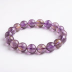 Authentic Purple Rutilated Quartz Bracelet | The "Stone of Prosperity" | Unique Healing Crystal Jewelry