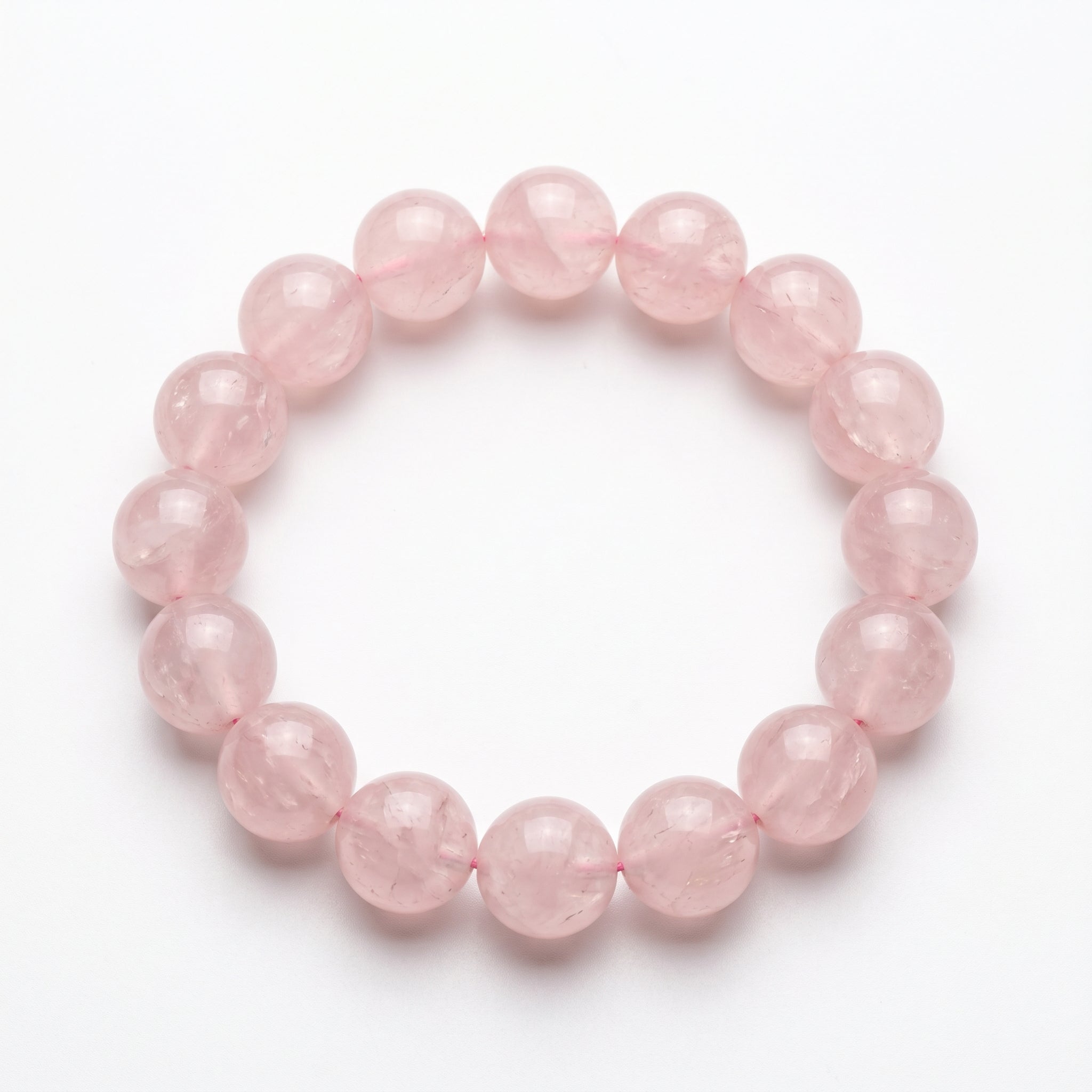 Premium Madagascar Rose Quartz Beaded Bracelet | Hand-Polished Natural Gemstone Jewelry for Elegance & Harmony