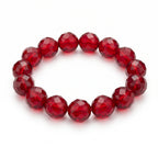 Premium Red Fire Quartz Beaded Bracelet | Hand-Polished Natural Gemstone Jewelry for Abundance & Passion