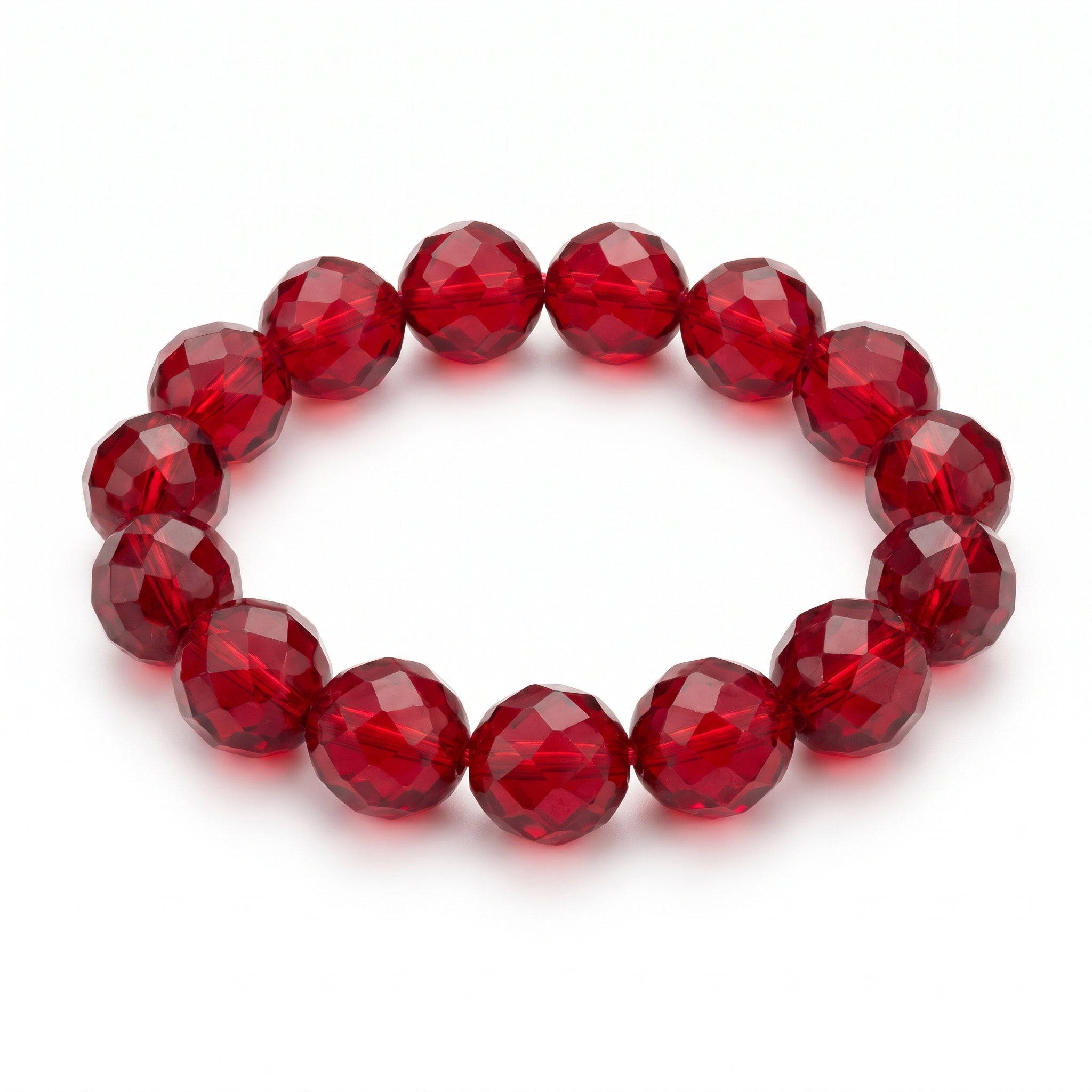 Premium Red Fire Quartz Beaded Bracelet | Hand-Polished Natural Gemstone Jewelry for Abundance & Passion