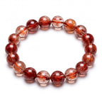 Premium Red Rabbit Hair Quartz Beaded Bracelet | Hand-Polished Natural Gemstone Jewelry for Energy & Radiance
