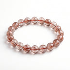 Premium Red Rutilated Quartz Beaded Bracelet | Hand-Polished Natural Gemstone Jewelry for Power & Prosperity