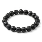 Premium Black Tourmaline Beaded Bracelet | Hand-Polished Natural Gemstone Jewelry for Energy Cleansing