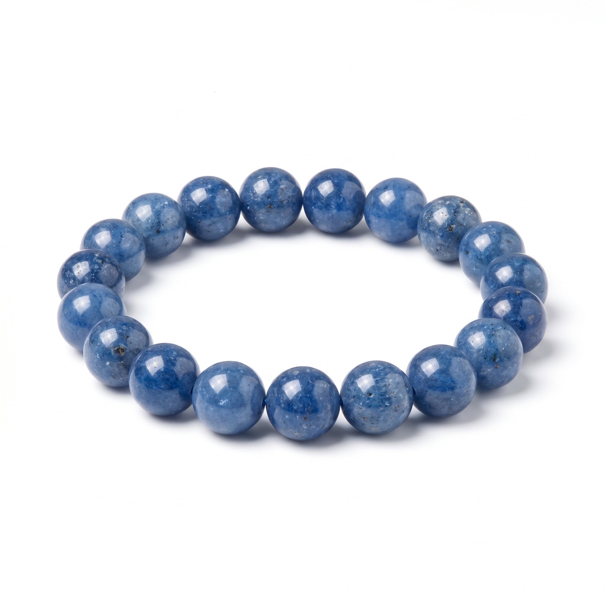 Premium Blue Aventurine Beaded Bracelet | Hand-Polished Natural Gemstone Jewelry for Inner Peace & Focus
