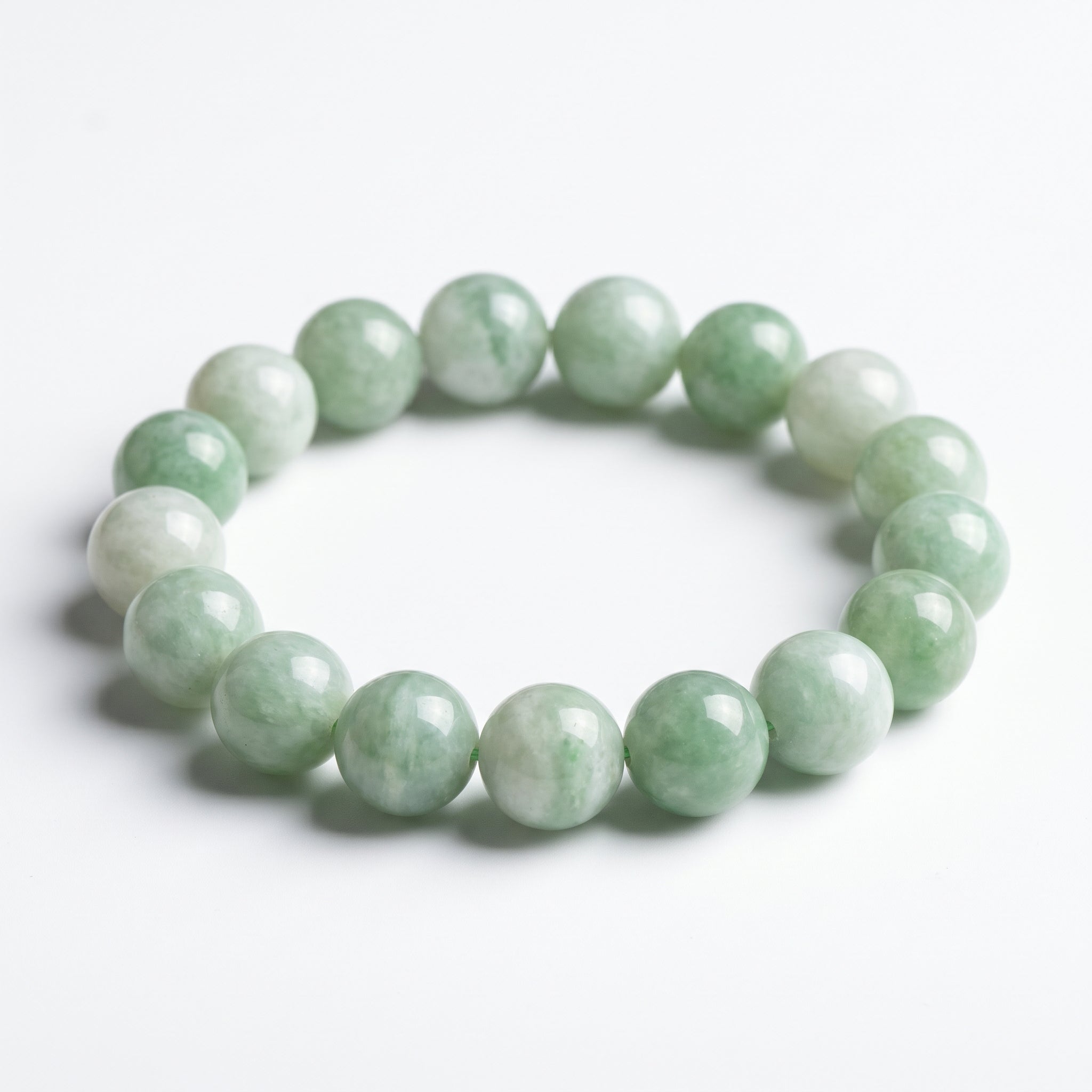 Authentic Xiuyan Jade Bracelet with Crystal Accents | The "Stone of Vitality" | Modern Boho-Chic Jewelry