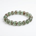 Premium Green Strawberry Quartz Beaded Bracelet | Hand-Polished Natural Crystal Jewelry for Harmony & Energy