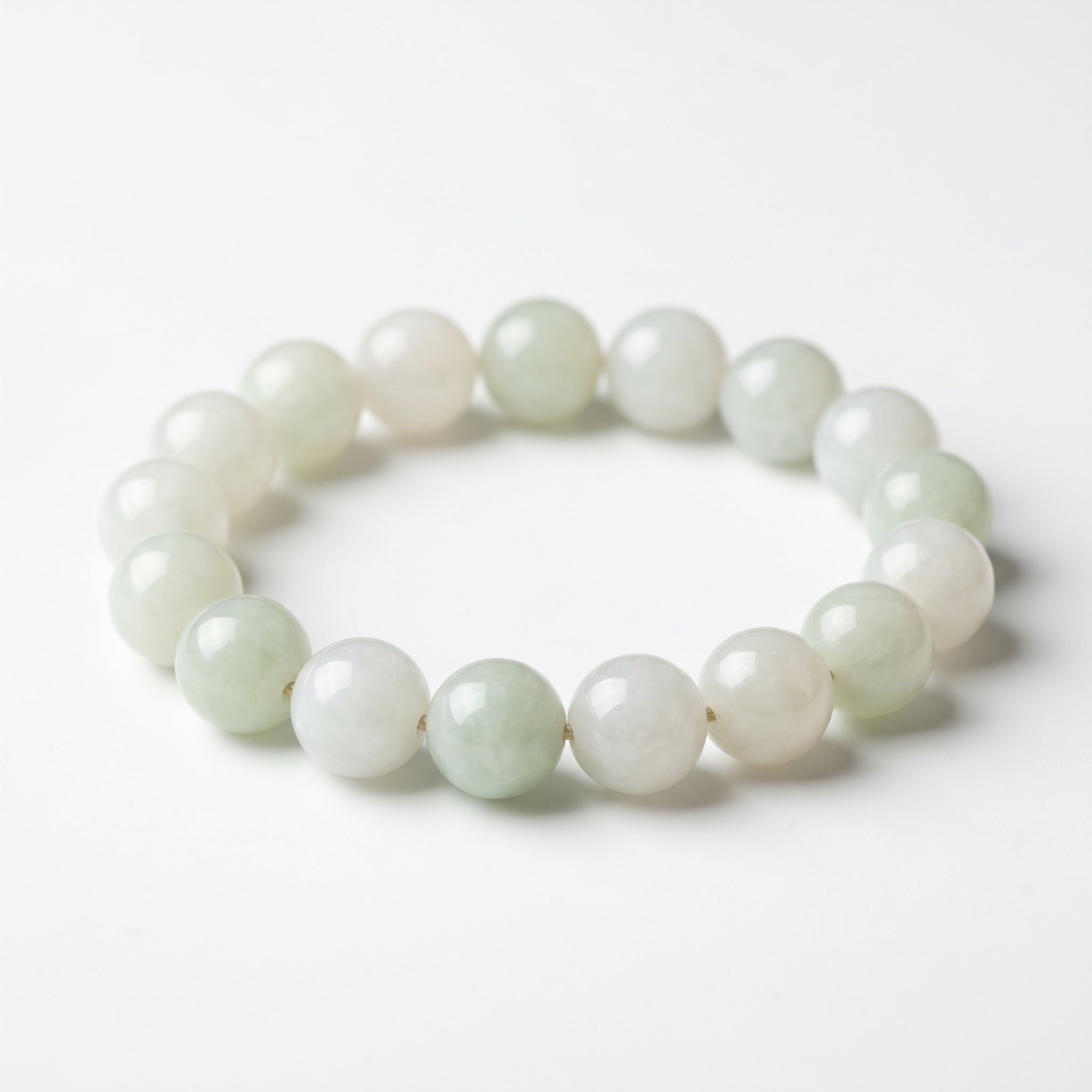 Luxury Xinjiang Hetian Jade Beaded Bracelet | Hand-Polished Natural Nephrite Jade Jewelry for Elegant Style