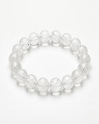 Premium Clear Quartz Beaded Bracelet | Hand-Polished Natural Gemstone Jewelry for Mindfulness & Balance