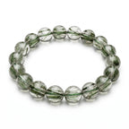 Premium Green Rutilated Quartz Beaded Bracelet | Hand-Polished Natural Gemstone Jewelry for Abundance