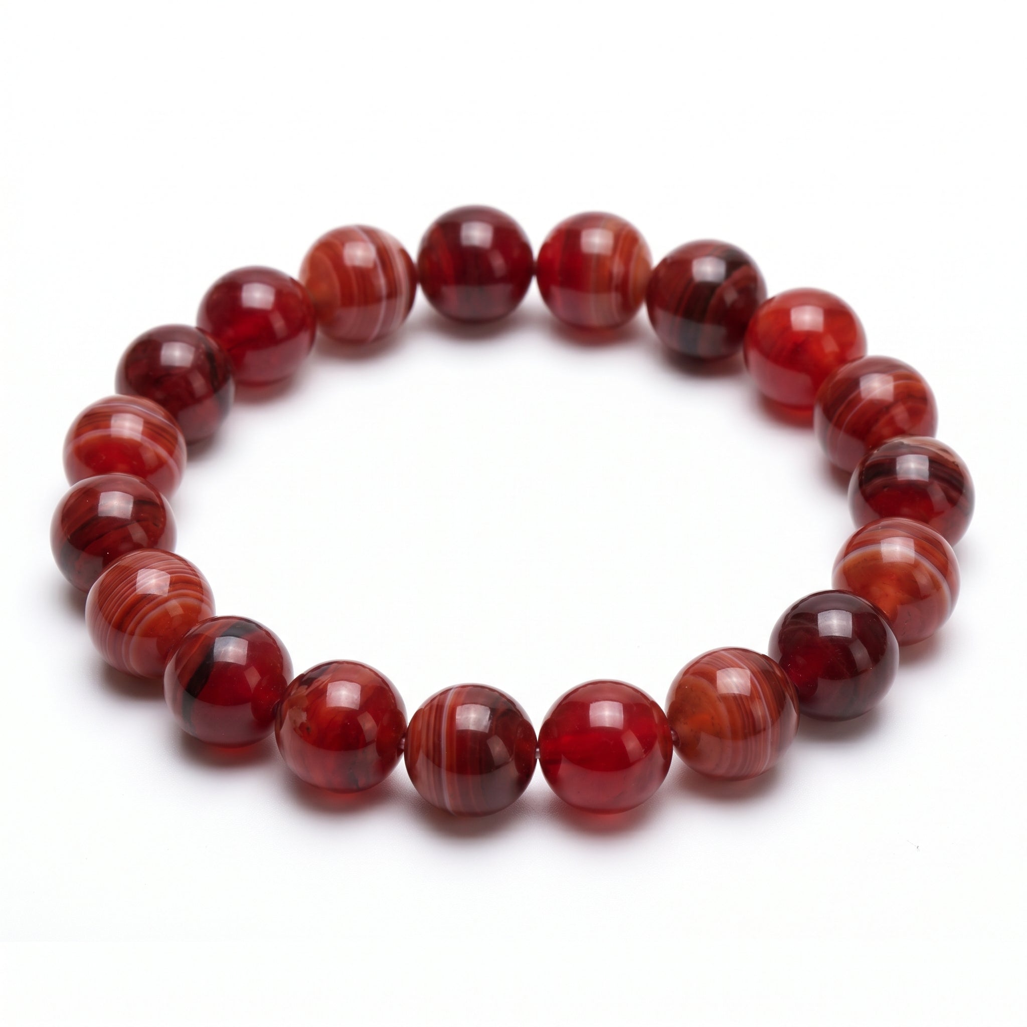 Premium Nanhong Agate Beaded Bracelet | Hand-Polished Natural Gemstone Jewelry for Elegance & Harmony