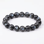 Premium Black Moonstone Beaded Bracelet | Hand-Polished Natural Gemstone Jewelry for Protection & Intuition
