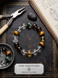 Capricorn Empire Manifestation Crystal Bracelet | Rutilated Quartz & Tiger's Eye Talisman