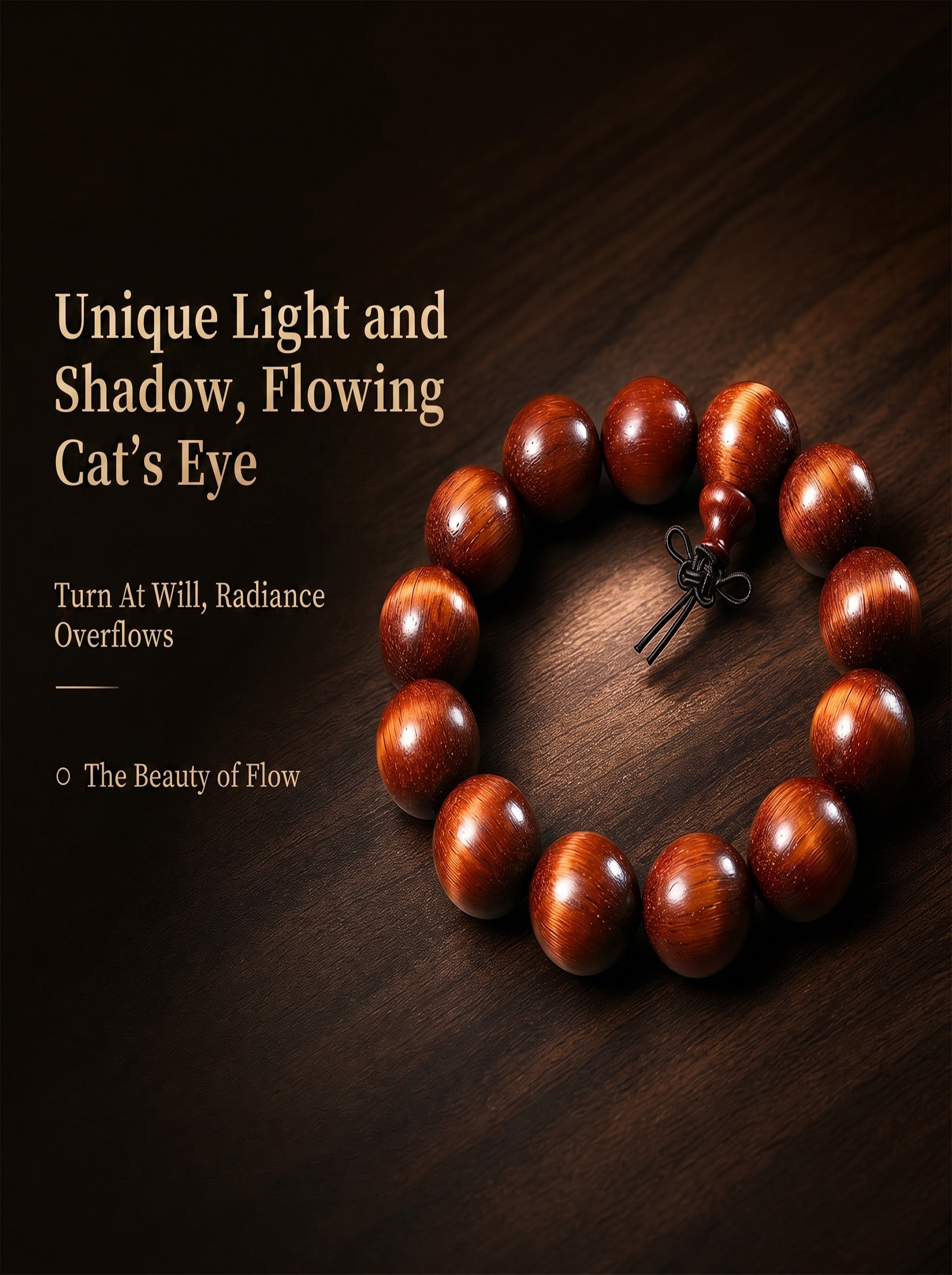 Exotic Cat's Eye Chatoyant Sandalwood Bracelet | SUBVIBE