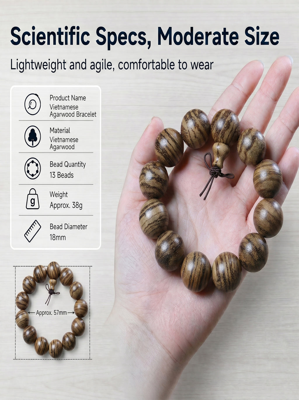 Premium Vietnamese Agarwood Bracelet 'The Ethereal Oasis' | SUBVIBE