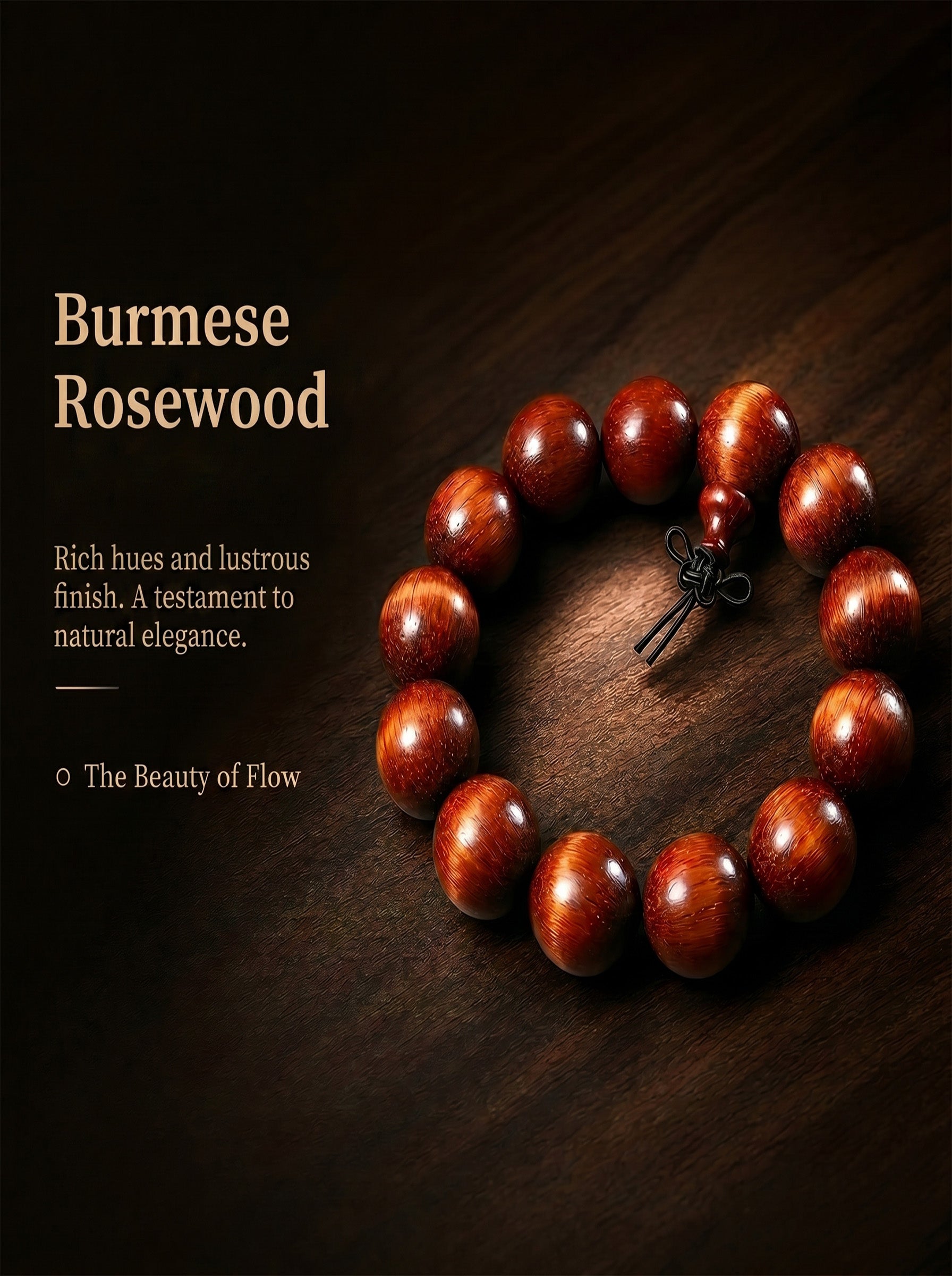 Burmese Rosewood Fragrant Bracelet 'The Sunset Healing' | SUBVIBE