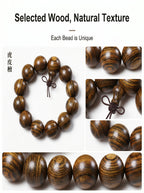Bold Tiger-Skin Pattern Wooden Bracelet | SUBVIBE