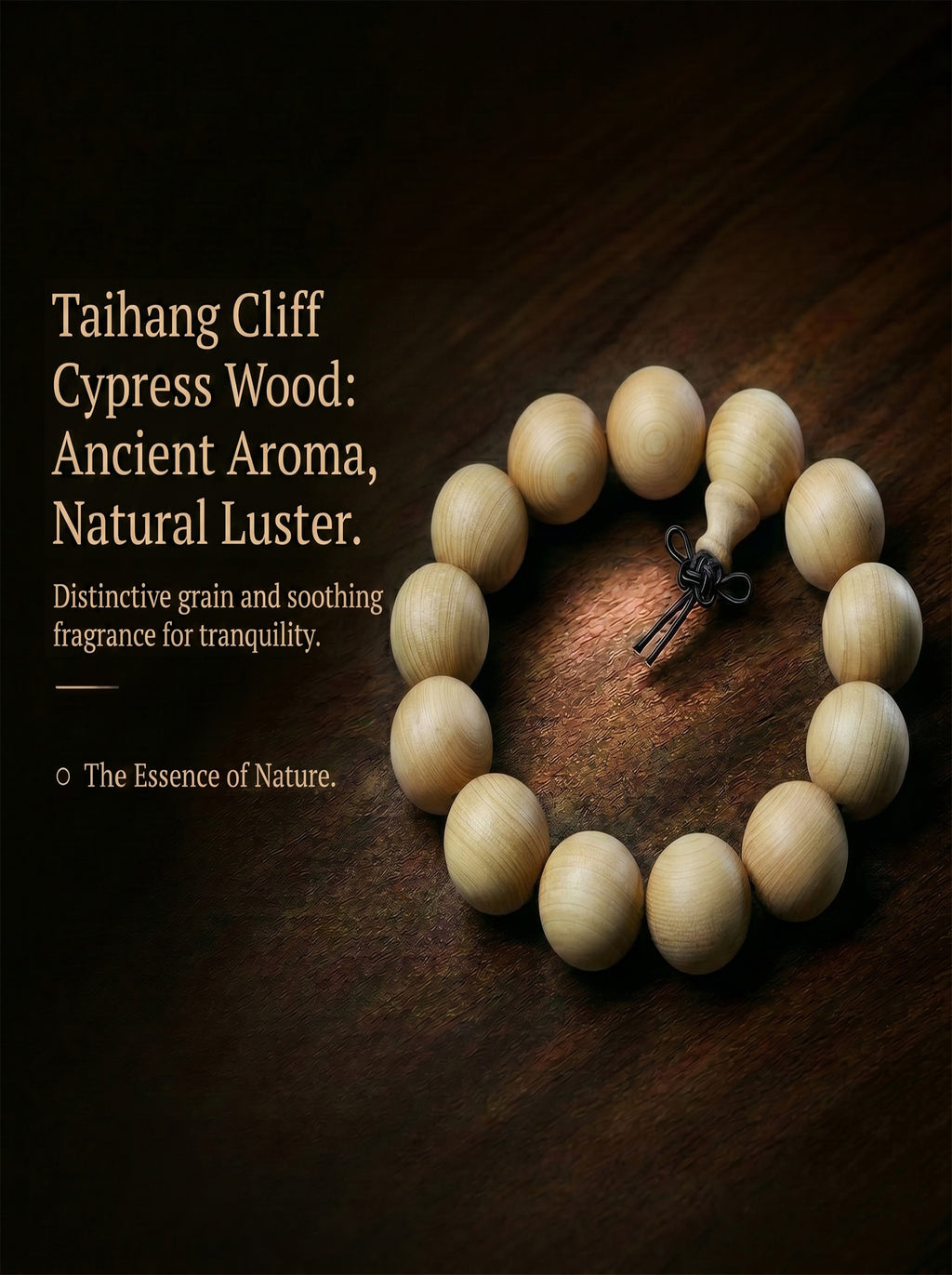 Cliff Cypress Wooden Bracelet 'The Cloud Piercer' | SUBVIBE