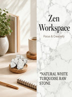 The Marble Mind | Raw White Turquoise Howlite Crystal