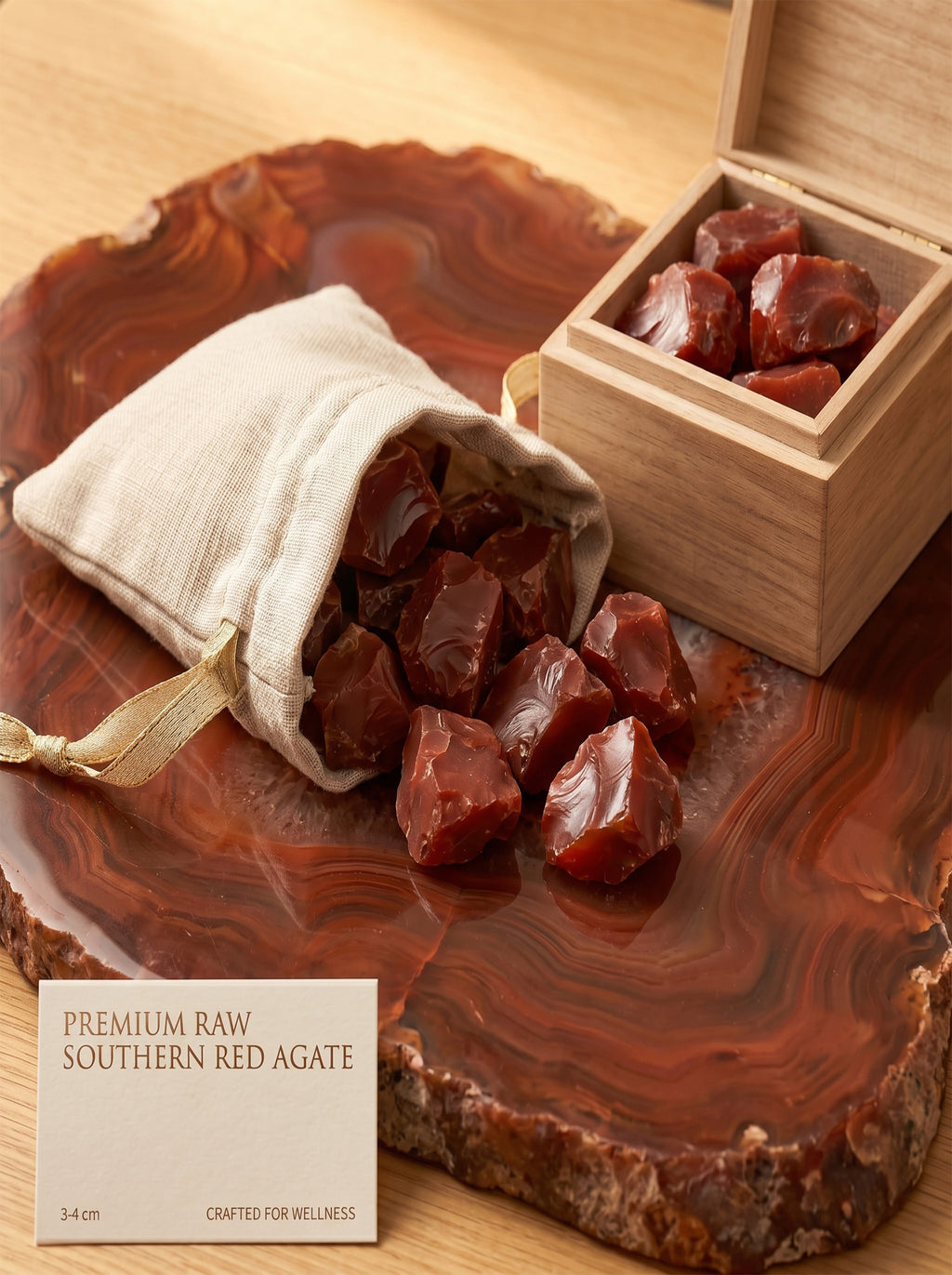 The Crimson Core | Raw Southern Red Agate Talisman