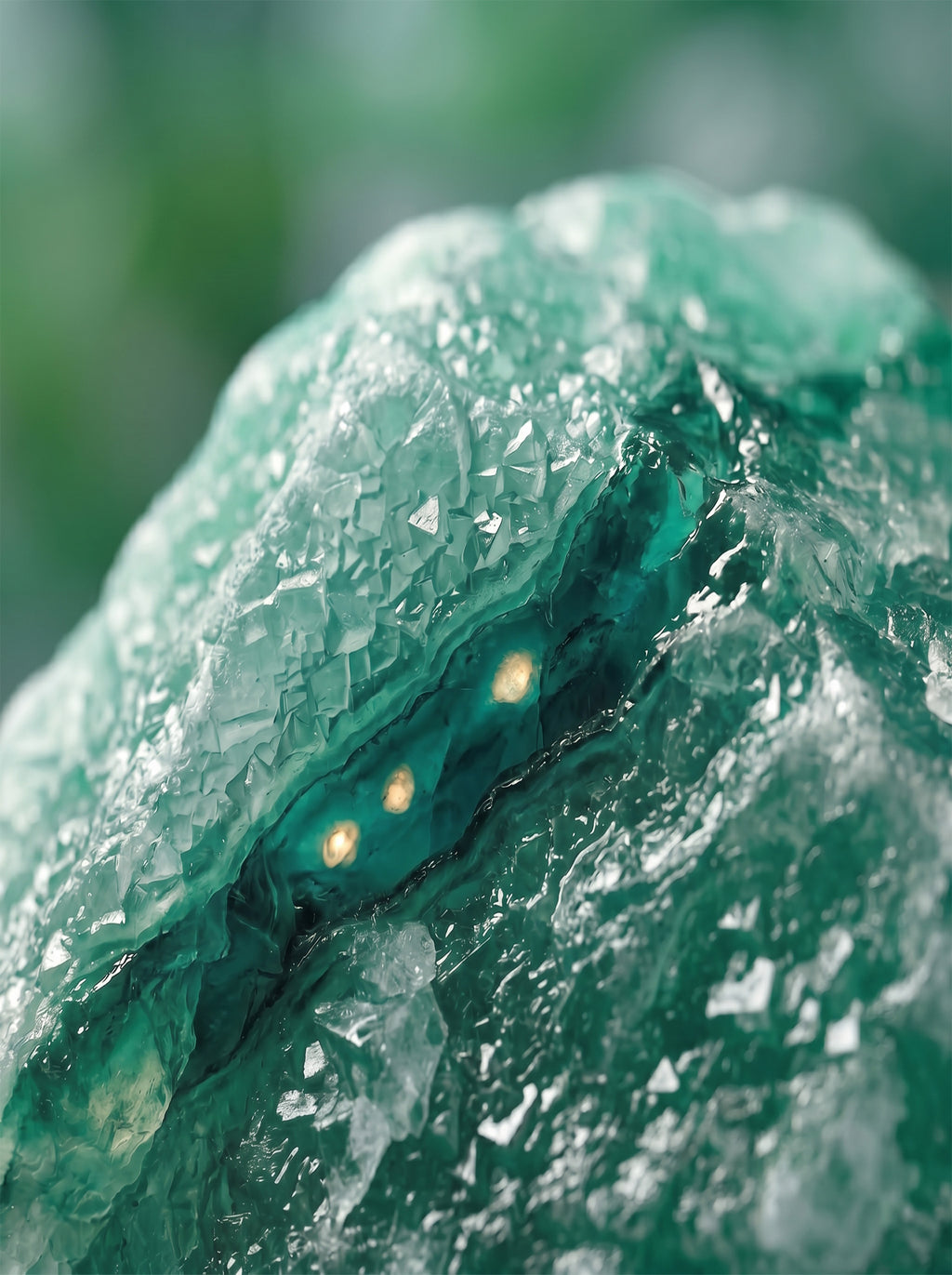 The Serene Meadow | Raw Green Strawberry Quartz Gemstone