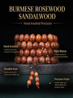 Burmese Rosewood 108 Mala 'The Golden Dawn' | SUBVIBE