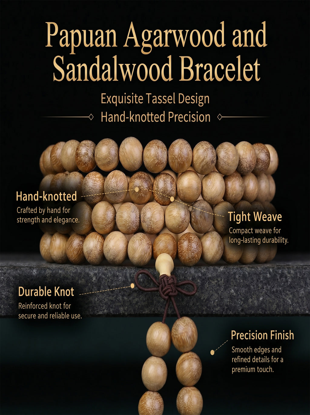 Authentic Papuan Agarwood Oud 108 Mala | SUBVIBE