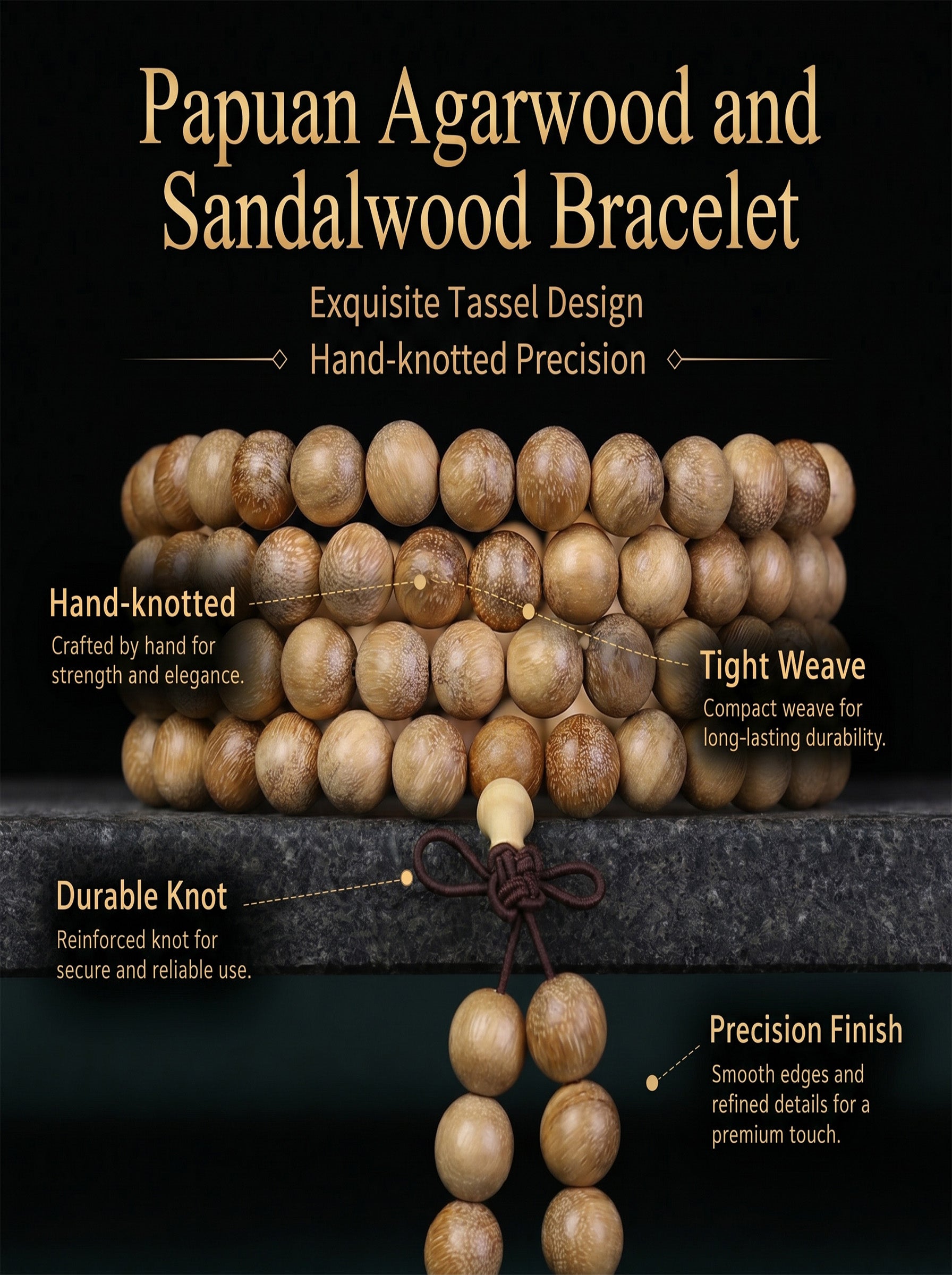 Authentic Papuan Agarwood Oud 108 Mala | SUBVIBE