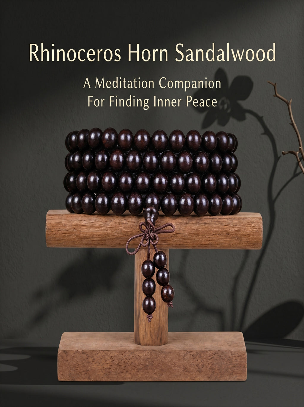 Ultra-Dense Rhinoceros-Horn Sandalwood 108 Mala | SUBVIBE