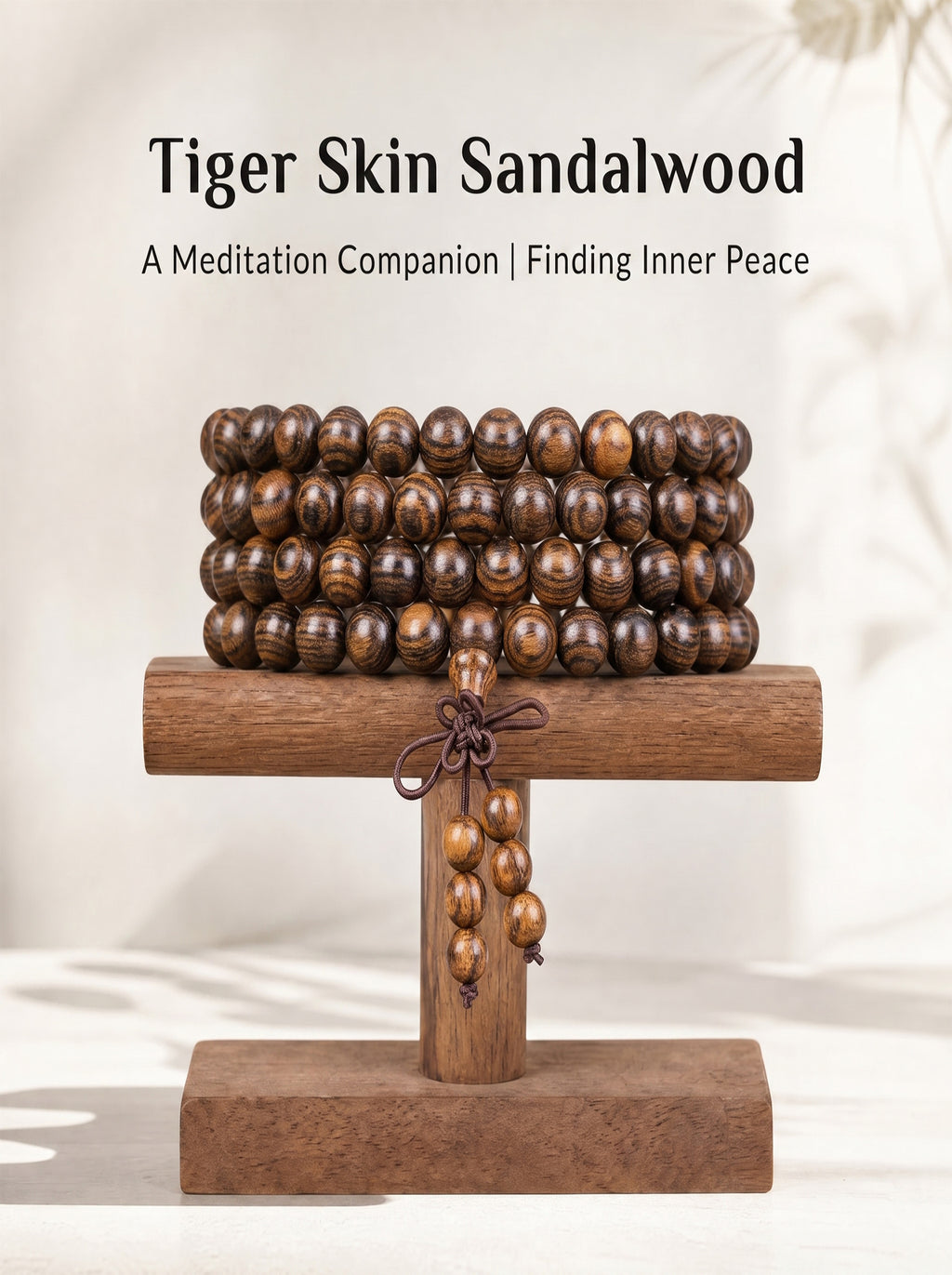 Bold Tiger-Skin Pattern 108 Mala Beads | SUBVIBE