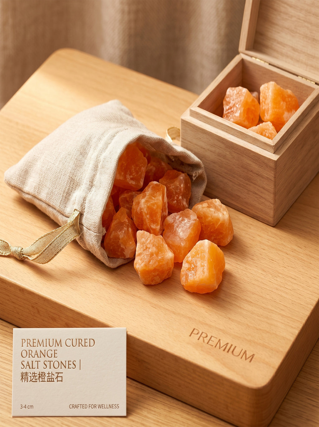 The Ion Sanctuary | Raw Orange Halite Rock Salt Mineral