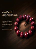 Genuine Violetwood Bead Bracelet 'The Sovereign Lavender' | SUBVIBE