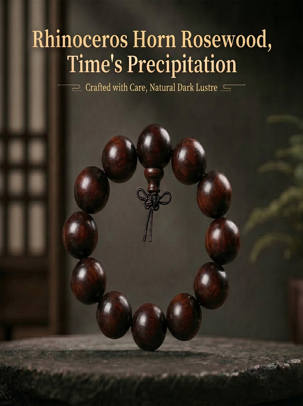 Ultra-Dense Rhinoceros Horn Sandalwood Bracelet | SUBVIBE