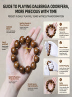 Large-Leaf Yellow Rosewood Luxury Bead Bracelet | SUBVIBE
