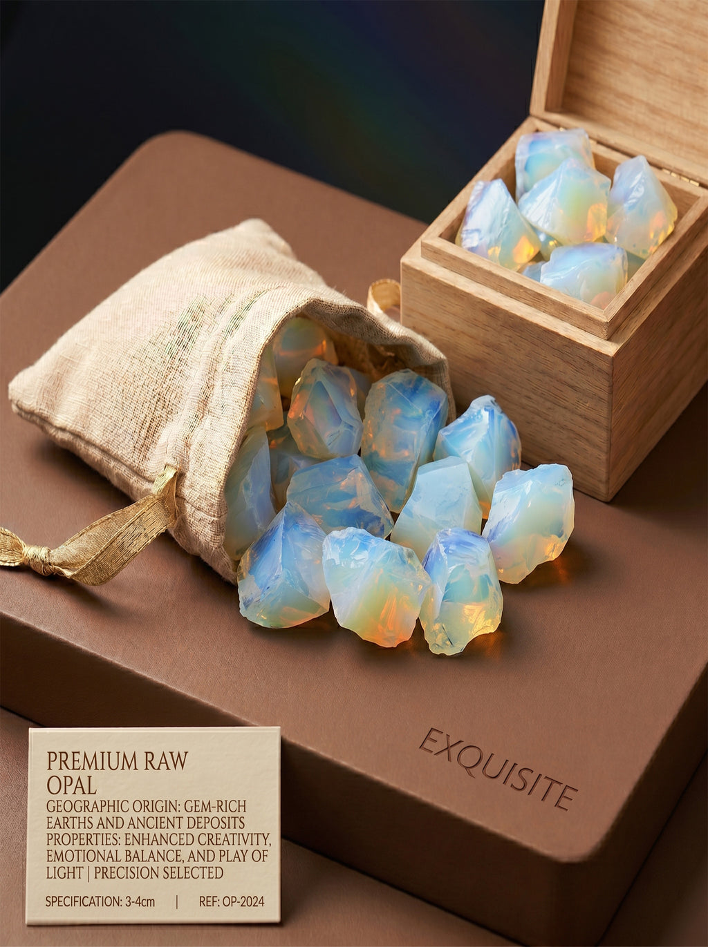 The Ethereal Veil | Shimmering Raw Common Opal Crystal