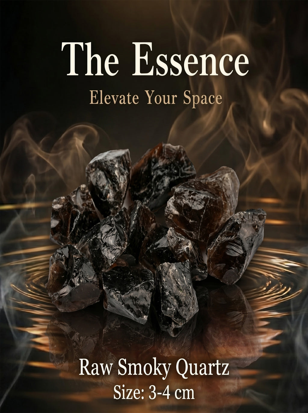 The Eclipse | Dark Raw Smoky Quartz Defense Talisman