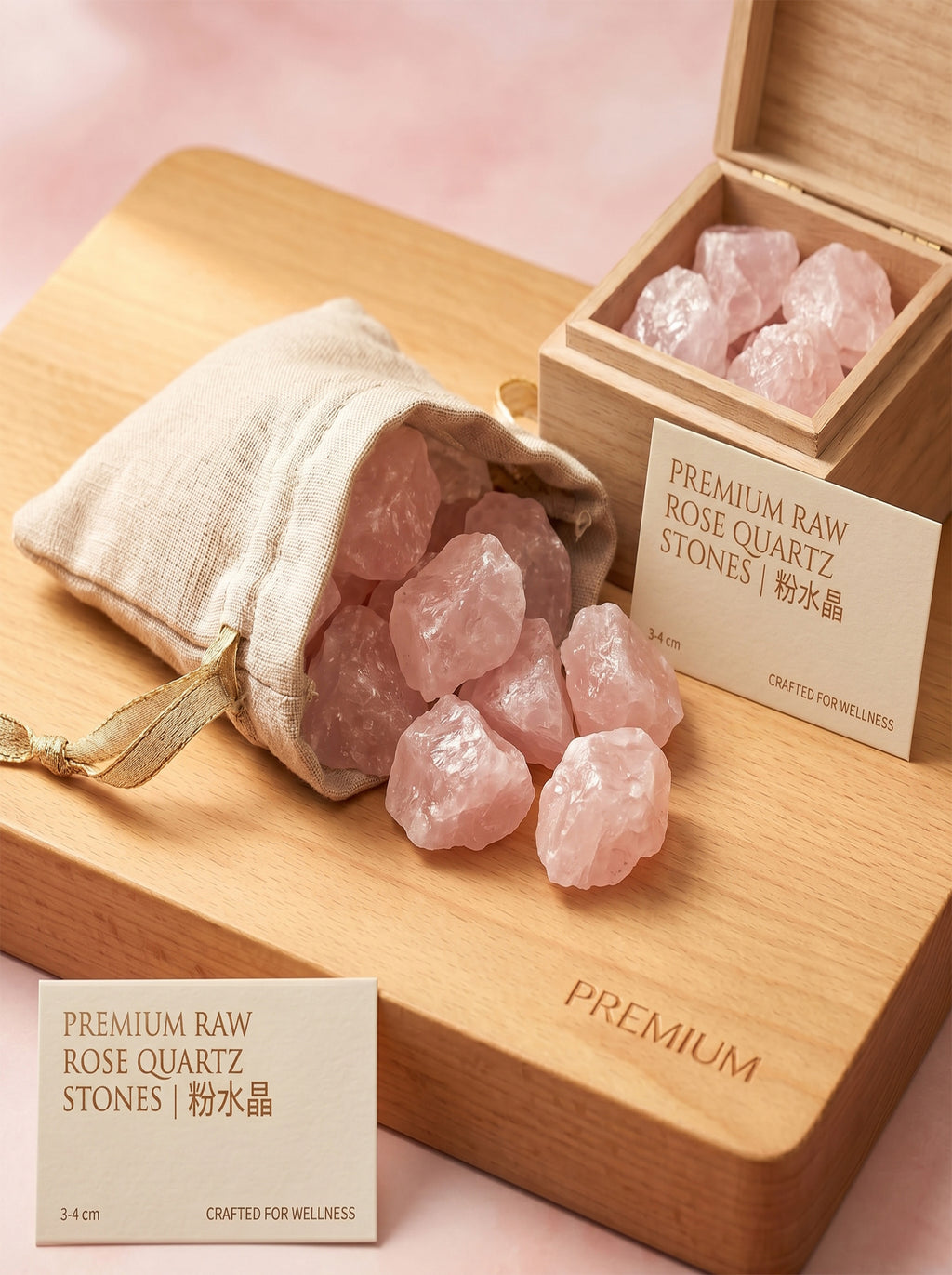 The Sanctuary of Grace | Raw Rose Quartz Heart Crystal